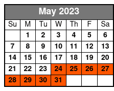 Pontoon Boat Rental May Schedule