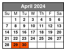 Sunset Paddle April Schedule