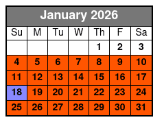 Clear Kayaking Eco Adventure Tour in Marianna January Schedule