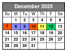 Captained Crab Island Tiki Cruise December Schedule