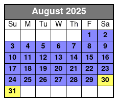 Jet Ski Rental in Destin and Fort Walton Beach August Schedule