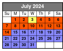 2 Hour Jetski Rental July Schedule