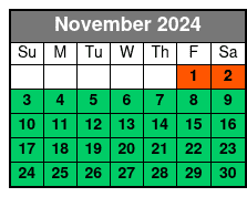2 Hour Jetski Rental November Schedule