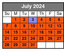 1 Hour Rental July Schedule