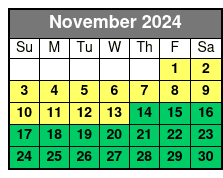 1 Hour Rental November Schedule