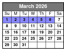 30 Minute Jet Ski Rental March Schedule