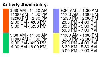 3 Hour Jet Ski Rental Color Key