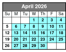 Private 4 Hour Crab Island Adventure Cruise April Schedule