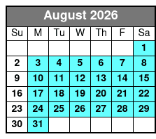 Private 4 Hour Crab Island Adventure Cruise August Schedule