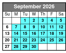 Private 4 Hour Crab Island Adventure Cruise September Schedule