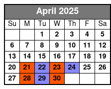 Private Crab Island Adventure Cruise April Schedule