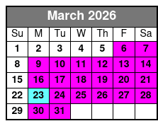 Private Crab Island Adventure Cruise March Schedule