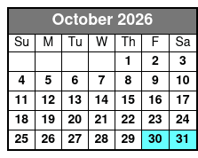 Private Crab Island Adventure Cruise October Schedule