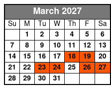 3 Hr Private Crab Island Tour March Schedule