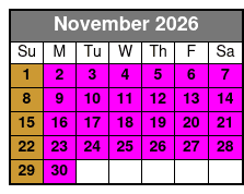 Private Pontoon Boat to Crab Island with Dolphin Cruise November Schedule