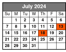 Crab Island/Dolphin Adventure July Schedule