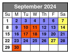 Crab Island/Dolphin Adventure September Schedule