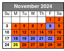 Crab Island/Dolphin Adventure November Schedule