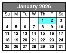 Crab Island/Dolphin Adventure January Schedule