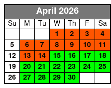 Crab Island/Dolphin Adventure April Schedule