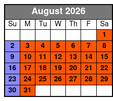 Crab Island/Dolphin Adventure August Schedule