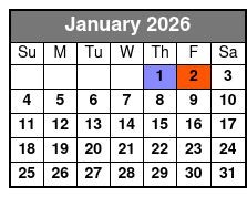 Crab Island/Dolphin Tour 7 Hr. January Schedule