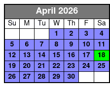 Crab Island/Dolphin Tour 7 Hr. April Schedule