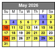 Crab Island/Dolphin Tour 7 Hr. May Schedule