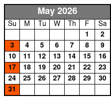 Crab Island/Dolphin Tour 5 Hr. May Schedule