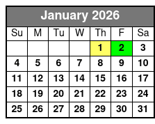 Crab Island/Dolphin Tour 4 Hr. January Schedule