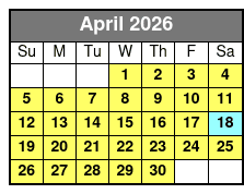 Crab Island/Dolphin Tour 4 Hr. April Schedule