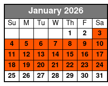 Sunset and Dolphin Watching Cruise in Destin January Schedule