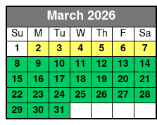 Sunset and Dolphin Watching Cruise in Destin March Schedule
