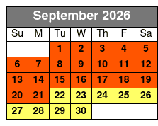 Sunset and Dolphin Watching Cruise in Destin September Schedule