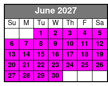 Sunset and Dolphin Watching Cruise in Destin June Schedule