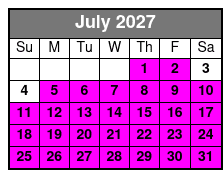 Sunset and Dolphin Watching Cruise in Destin July Schedule