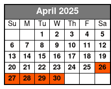 Spectacular Sunset Cruise April Schedule