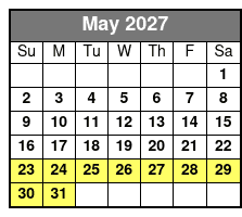Spectacular Sunset Cruise May Schedule