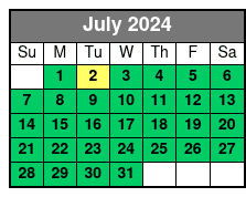 Parasail July Schedule