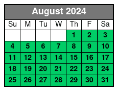 Parasail August Schedule
