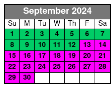 Parasail September Schedule