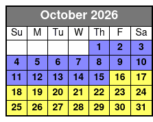 Parasail October Schedule