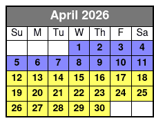 Destin Dolphin Cruise & Dolphin Tours April Schedule