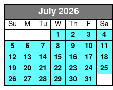 Destin Dolphin Cruise & Dolphin Tours July Schedule