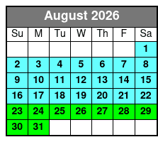 Destin Dolphin Cruise & Dolphin Tours August Schedule