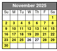 Dolphin Day Cruise November Schedule