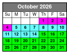 Dolphin Day Cruise October Schedule