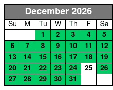 Kayak Rental in Destin and Fort Walton Beach December Schedule