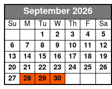 Per Person September Schedule