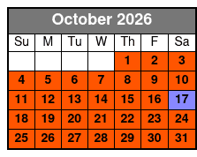 Per Person October Schedule